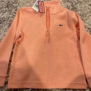 Vineyard Vines 1/4 zip pullover. Orange